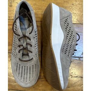 Dansko Perforated Suede Walking Shoes Women's EU 40 US 9 Comfort Taupe